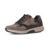 Keilsneaker GABOR ROLLINGSOFT, Damen, Gr. 39, beige, braun kombiniert, Kalbsleder, Veloursleder, kontrastfarbene Details, sportlich, Schuhe, Schnürer, Halbschuh, Freizeitschuh mit zusätzlichem Reißverschluss