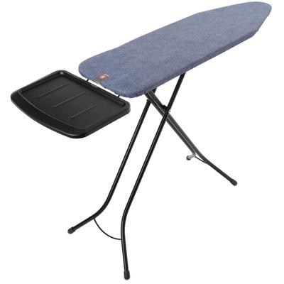 Bügelbrett BRABANTIA "Bügeltisch B, 124 x 38 cm, Dst-Ablage Solide", blau (denim blau), B:48cm T:75cm, Bügelbretter, Fairtrade-zertifiziert Image