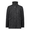 Wolljacke GIL BRET, Damen, Gr. 38, grau (schwarz, grau), Web, Obermaterial: 32% Baumwolle, 27% Polyester, 18% Wolle, 18% Polyacryl, 5% sonstige Fasern, unifarben, casual, gerade Po-bedeckend, Rundhals, Langarm, Jacken, mit Stehkragen