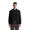 Cardigan MARC O'POLO "aus weichem Schurwoll-Mix", Herren, Gr. S, schwarz, Obermaterial: 62% Schurwolle, 20% Baumwolle, 18% Polyamid, unifarben, casual, regular fit, Rundhals, Langarm Strickbündchen, Strickjacken