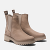 Schnürboots TIMBERLAND "CARNABY COOL MID CHELSEA BOOT", Gr. 37, grau (taupe gray), Leder, sportlich, Schuhe, Stiefelette, Winterschuhe, Ankle Boots