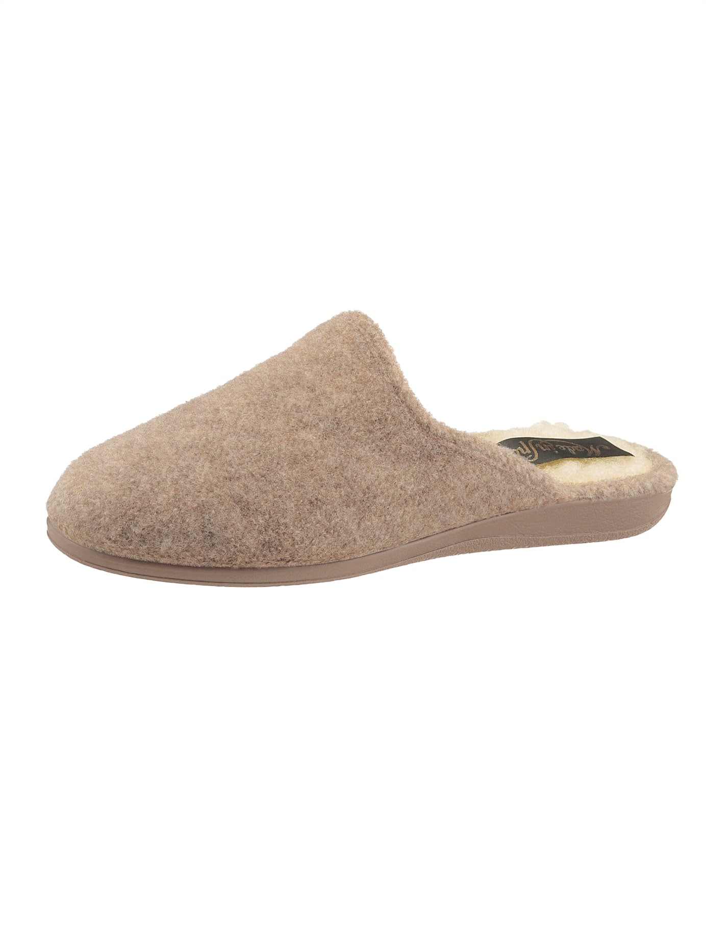 Pantoffel CLASSIC, Damen, Gr. 42, rosa (altrosa, beige), Textil, Schuhe Hausschuh Pantoffeln