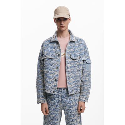 Mottled denim jacket
