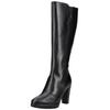 High-Heel-Stiefel NERO GIARDINI "Nero Giardini Stiefel Leder", Damen, Gr. 39, schwarz, Leder, casual, Schuhe