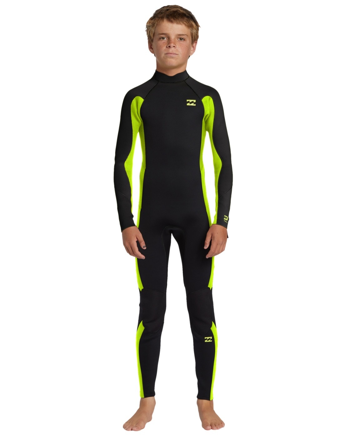 Neoprenanzug BILLABONG "5/4mm Foil", Kinder, Gr. 8 ( 132-140cm & 32-60 kg), fluro lime, 80% Neopren, 10% Nylon, 10% Polyester, Sportanzüge Image