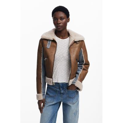 Combined shearling jacket