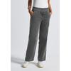 Cordhose STREET ONE, Damen, Gr. 44, Länge 30, grau (concrete grau), Web, 98% Baumwolle, 2% Elasthan, unifarben, casual, loose fit lang, Hosen, in Cord-Optik, Topseller
