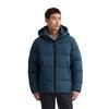 Daunenjacke MARC O'POLO, Herren, Gr. XXXL, blau daze, Web, Obermaterial: 100% Polyester. Futter: 100% Polyamid. Füllung: 70% Daunen, 30% Federn, casual, Jacken, mit 2-Wege-Zipper und abnehmbarer Kapuze