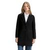 Wollmantel TOM TAILOR DENIM, Damen, Gr. XXL (44), schwarz (deep schwarz), Web, Obermaterial: 80% Polyester, 20% Wolle. Futter: 100% Polyester, unifarben, casual, slim fit ca. Mitte Oberschenkel, Langarm gerader Abschluss, Mäntel, mit Taschen