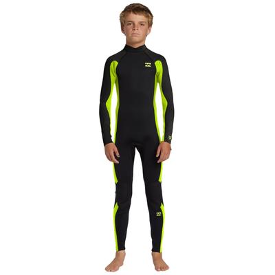 Neoprenanzug BILLABONG "5/4mm Foil", Kinder, Gr. 16 ( 163-170cm & 50-55 kg), fluro lime, 80% Neopren, 10% Nylon, 10% Polyester, Sportanzüge