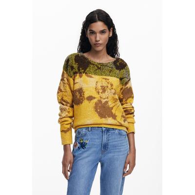 Jacquard floral sweater