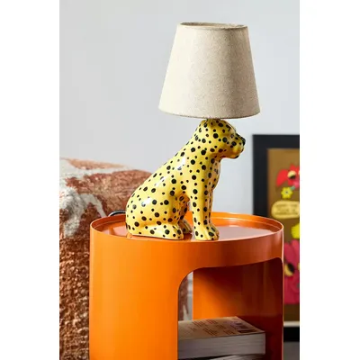 Small Leopard Lamp - Orange ALL at Urban Outfitters