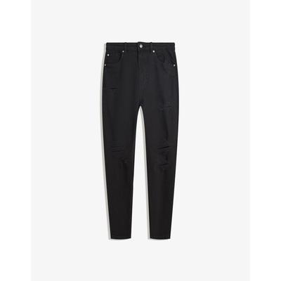 Bershka Ripped Carrot Fit Jeans Men 29 Black