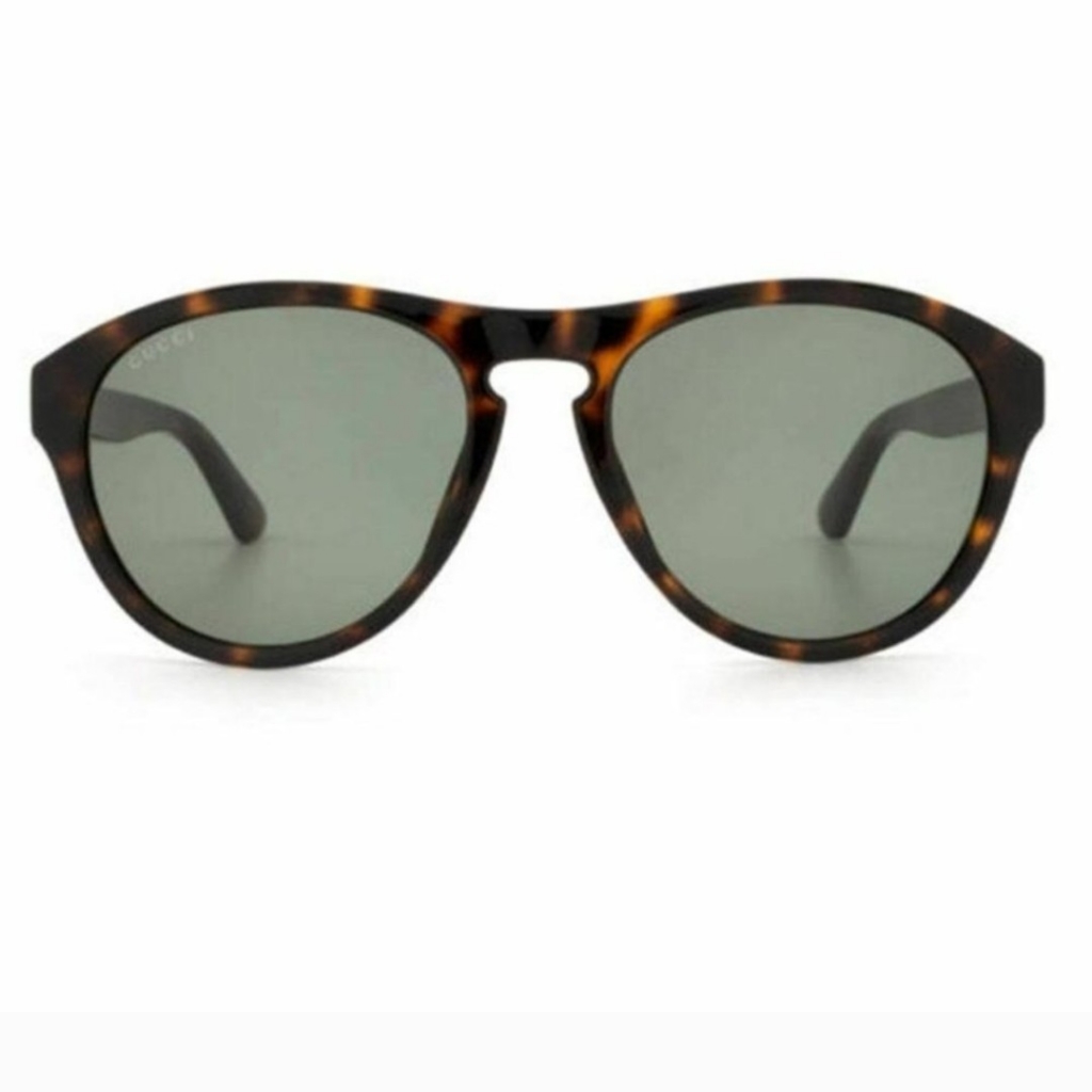 Gucci Accessories | Gucci Green Aviator Sunglasses | Color: Green | Size: 145-55-19