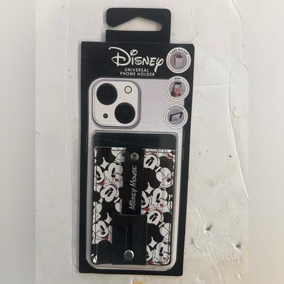 Disney Cell Phones & Accessories | Brand New Disney Mickey Mouse Universal Phone Wallet Grip, Card Holder Kickstand | Color: Black/White | Size: Os