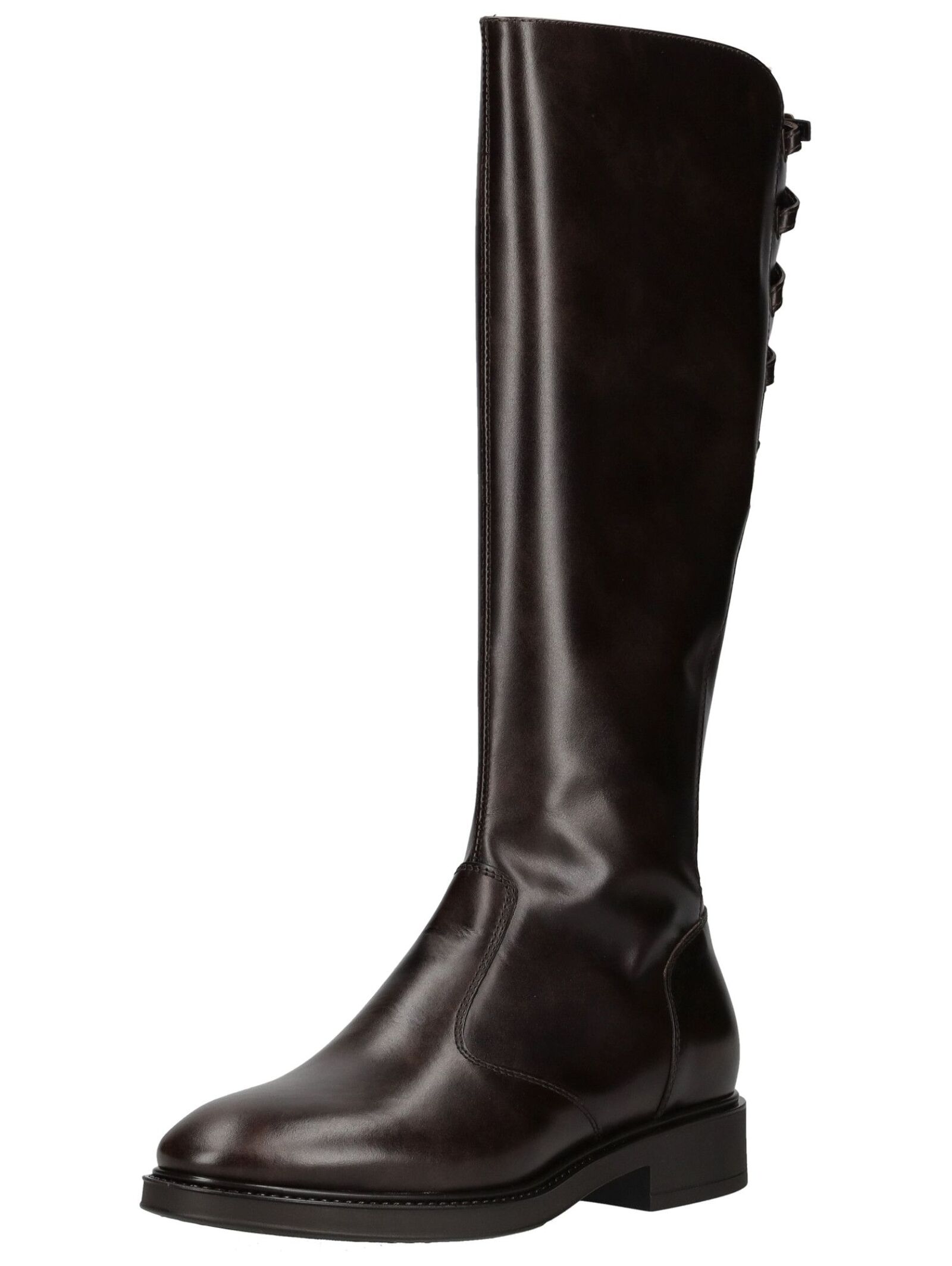 Stiefel NERO GIARDINI "Nero Giardini Stiefel Leder", Damen, Gr. 38, braun (dunkelbraun), Leder, Schuhe Stiefel