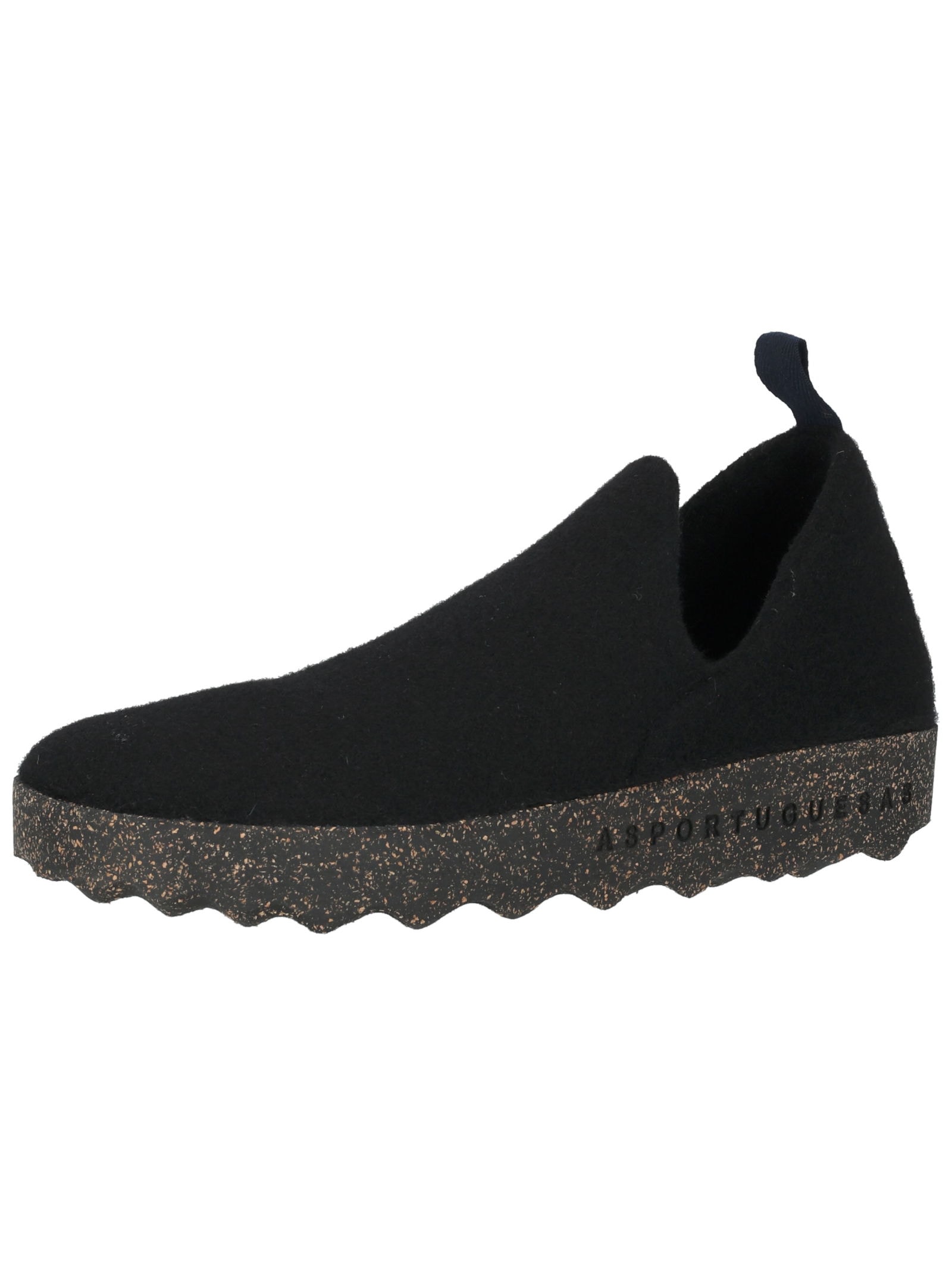 Hausschuh ASPORTUGUESAS "Asportuguesas Halbschuhe Filz", Herren, Gr. 43, schwarz, Filz, Schuhe Hausschuh