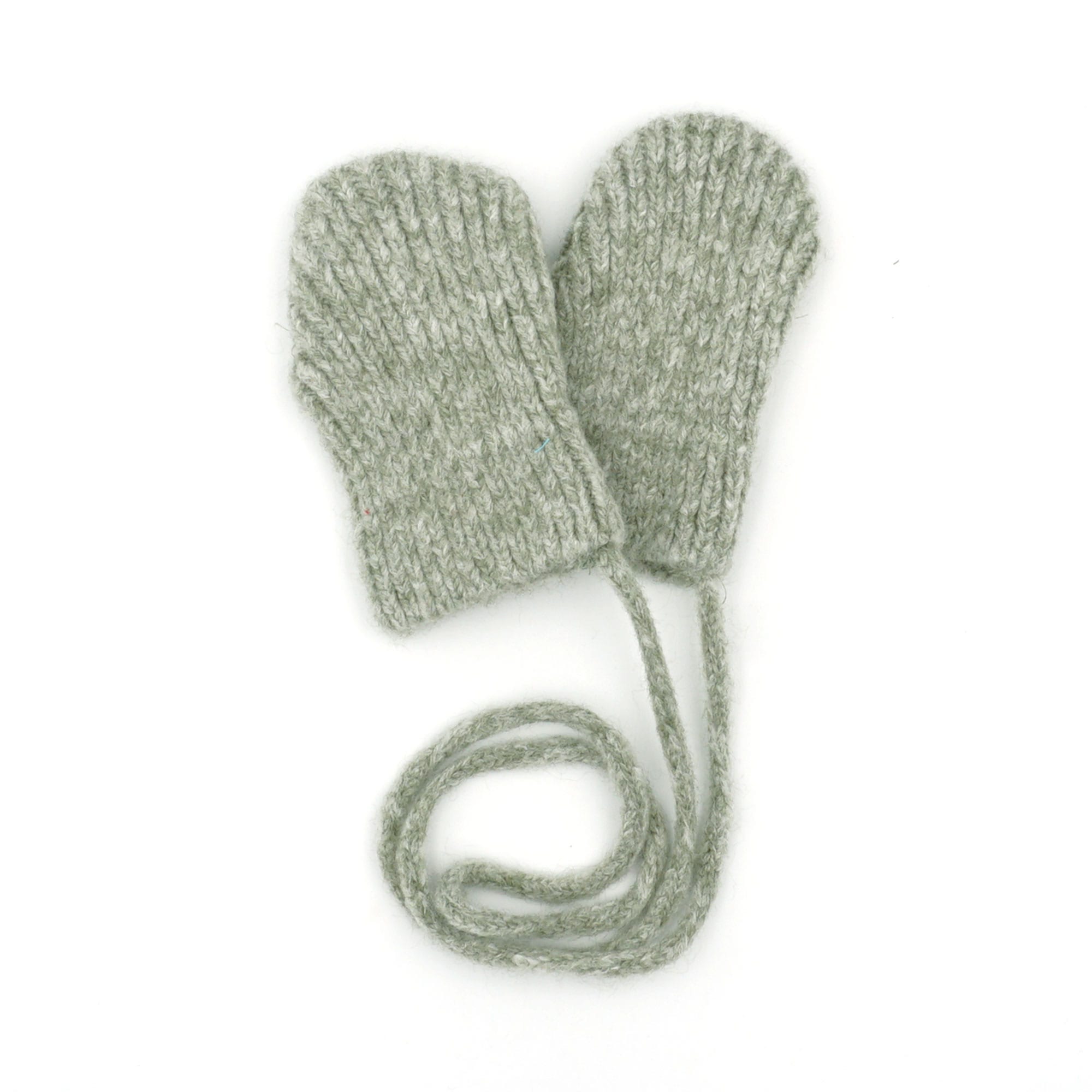 Fäustlinge MAXIMO, Baby, Gr. 6M, herbalmeliert, Strick, Materialmix, meliert, Handschuhe, ohne Daumen, für Babys, mit Halteband Image