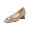 Pumps HÖGL "Högl Pumps Leder", Damen, Gr. 39, grau (taupe), Leder, elegant, Schuhe