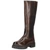 Stiefel PAVEMENT "Pavement Stiefel Leder/Textil", Damen, Gr. 40, schwarz (braun, schwarz), Leder, Textil, casual, Schuhe