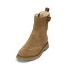 Stiefel MARC O'POLO "mit flauschigem Warmfutter", Damen, Gr. 41, braun (mid braun), Obermaterial: 100% Leder (Rind), unifarben, Schuhe