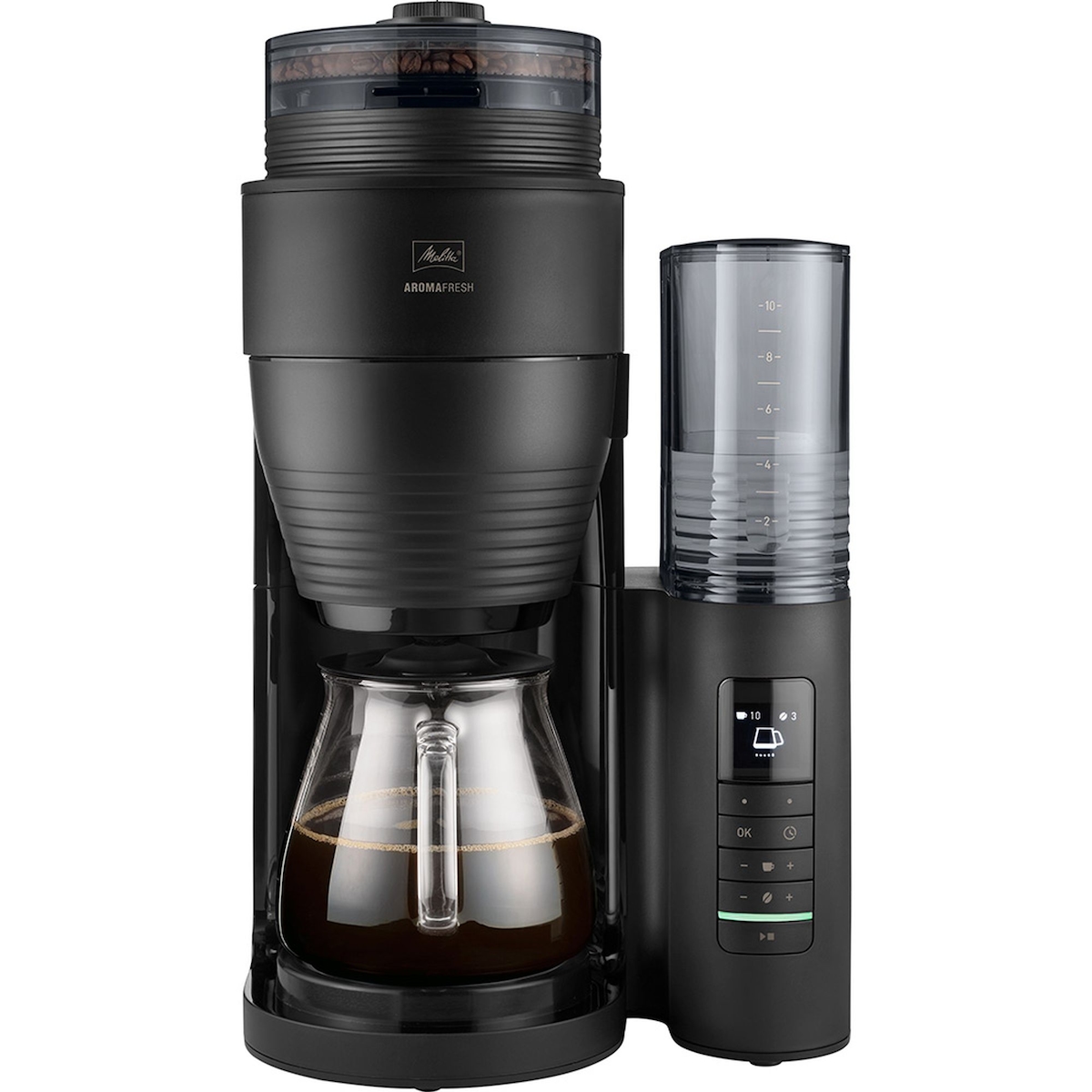 Melitta AromaFresh Glas Pro schwarz ( ) Kaffeemaschine mit integriertem Mahlwerk Image