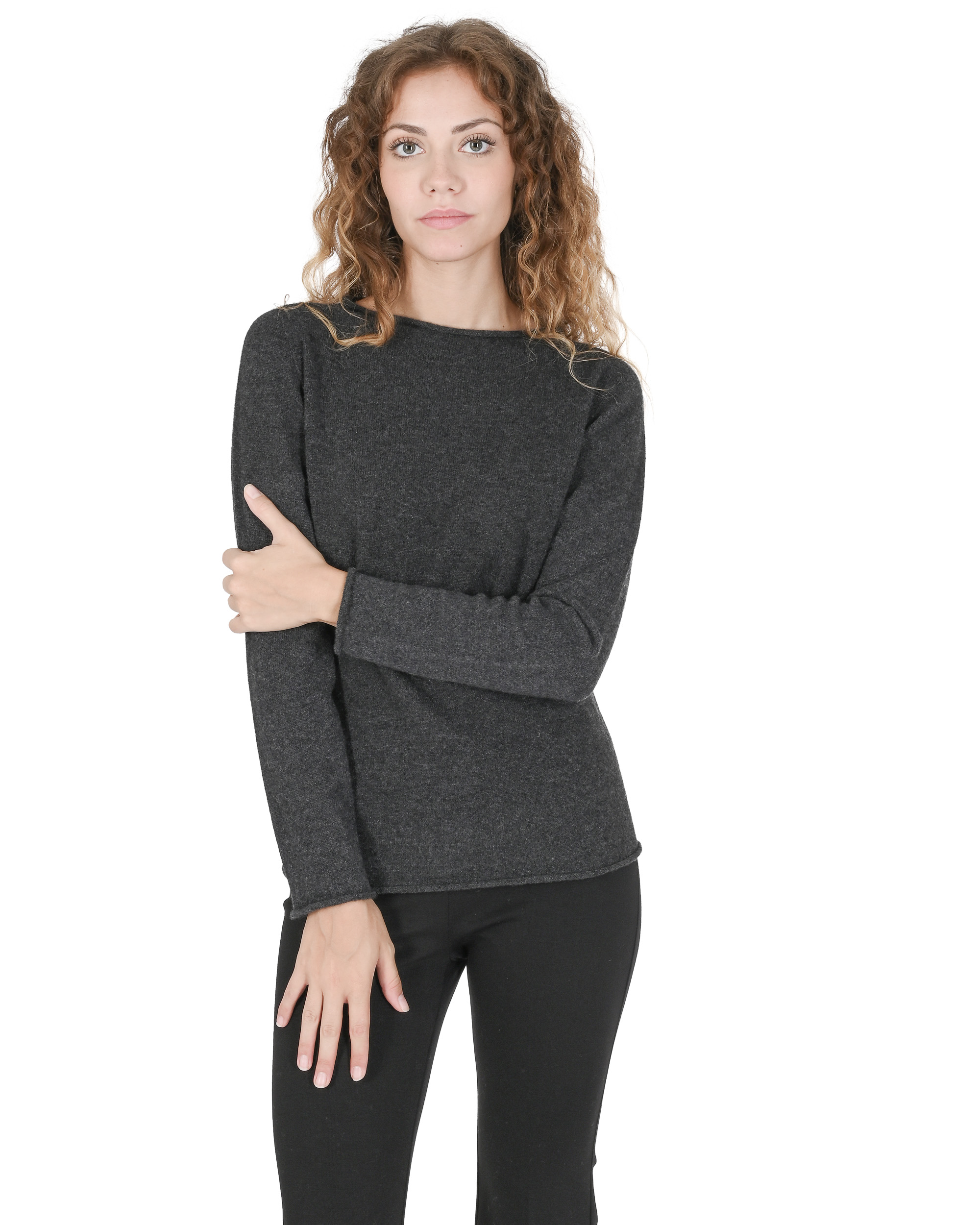 Crown of Edinburgh Kaschmir Klassischer Kaschmirpullover fur Damen Image