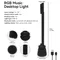 Lampe musicale RGB, lumière de ramassage sonore de bureau, charge USB, lampe de nuit, lumières de ramassage de rythme musical, lumière de décoration d'ambiance pour fête de noël