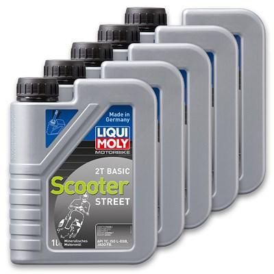 Liqui Moly 5x 1 L MOTORÖL Motorbike 2T Basic Scooter Street [Hersteller-Nr. 1619] Image
