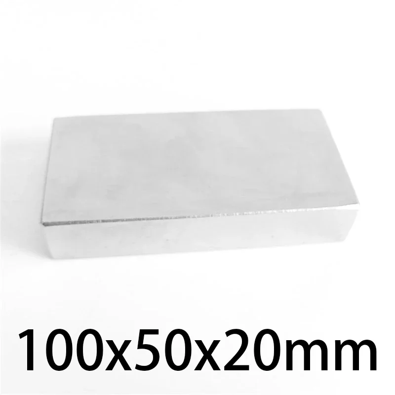 100 x 50 x 20 mm große, leistungsstarke Magnete, starke Blockmagnete für Kühlschrank, Heimwerken, Gebäude, wissenschaftliche Bastelbildung, 100 x 50 x 20, 100 x 50 x 20 cm