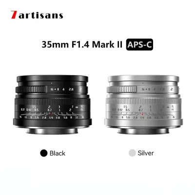 7artisans 35 mm F1.4 Mark II Prime-Objektiv mit großer Blende für Sony E Fuji XF Canon M Nikon Z Macro 4/3 Mount A6600 6500 M50 Kameras