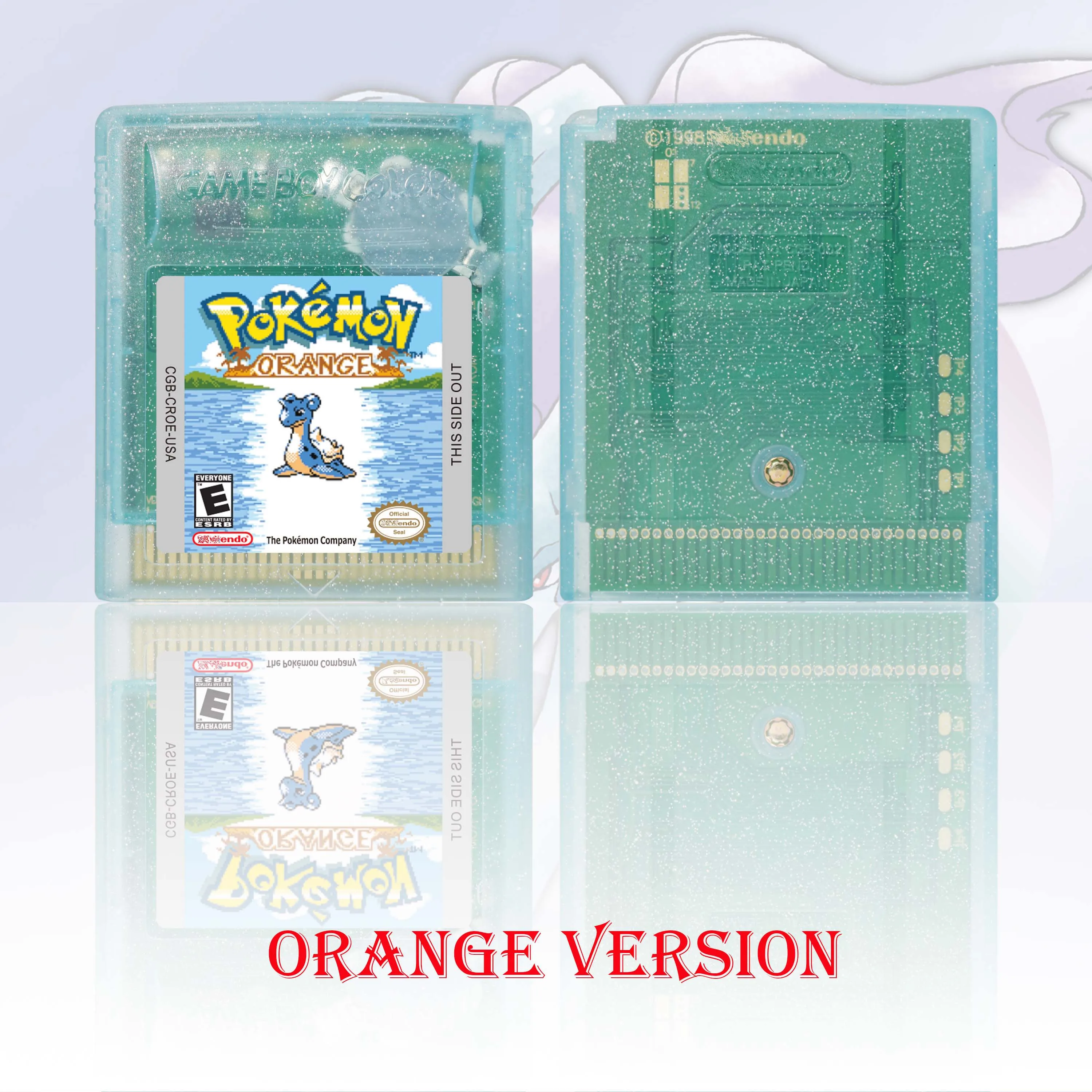Pokemon Orange GBC Game Cartridge 16 Bit Video Game Console Card High Quality with Battery GBC Video Game