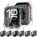 Vetro + Custodia per Apple Watch Cover 46mm 42mm 45mm 44mm 41mm 40mm Protezione schermo rigida impermeabile per PC per iWatch 10 9 8 7 6 5 4 SE