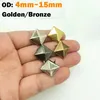 20/30/50 Stück 4 ~ 15 mm Metall 4 Klauen Nieten quadratisch/rund Spike Nieten Pyramidennieten für Kleidung Schuhe Taschen Gürtel Punk DIY Lederhandwerk