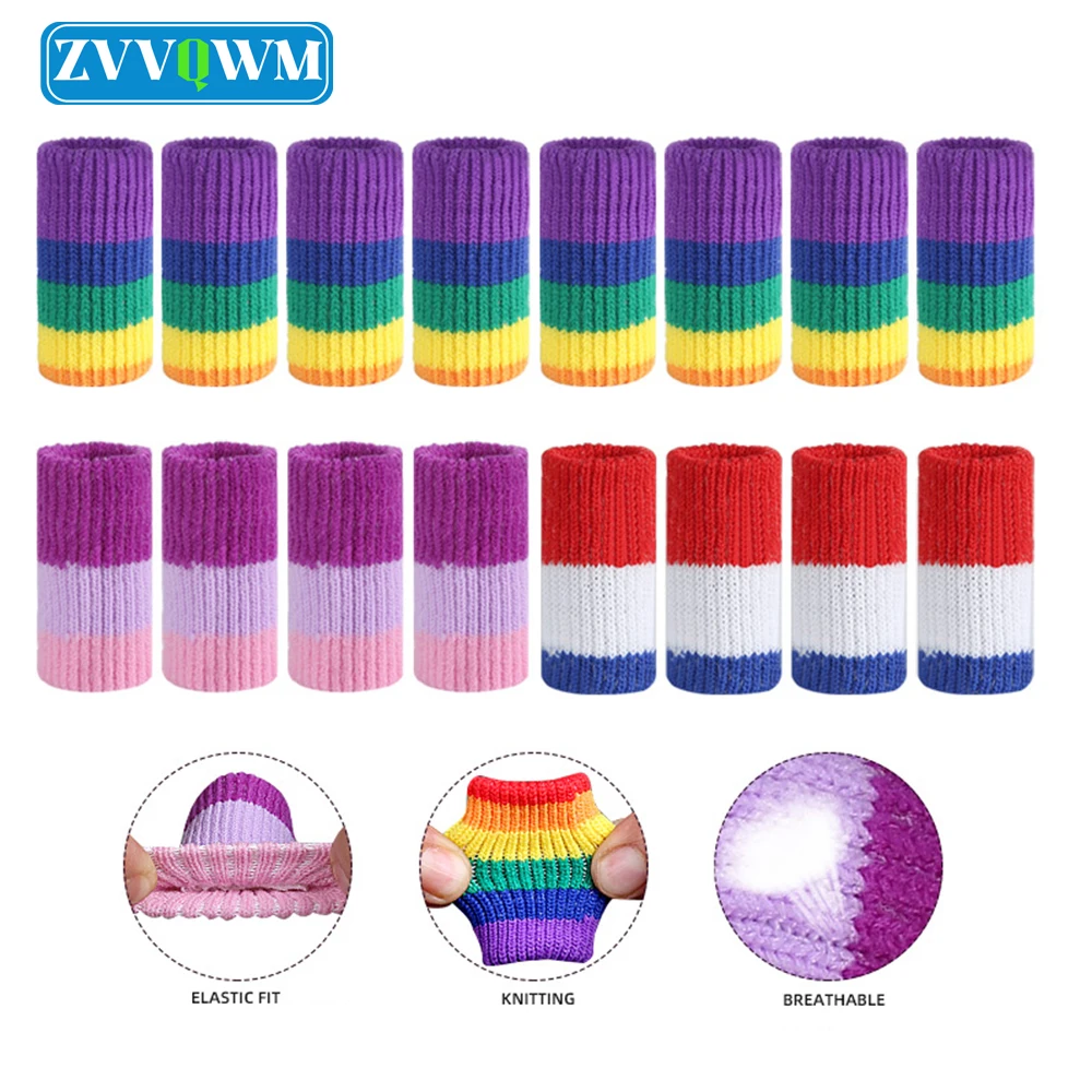 1 Satz/10 Stück Fingers chutz Daumen Ärmel Sport Frauen Männer Kompression Finger Ärmel Schutz Basketball Finger Ärmel Schwellung Image