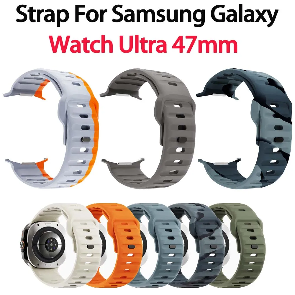 Für Samsung Galaxy Watch Ultra 47 mm Armband Zubehör Correa Sport Silikonarmband für Samsung Galaxy Watch Ultra 47 mm Band Image