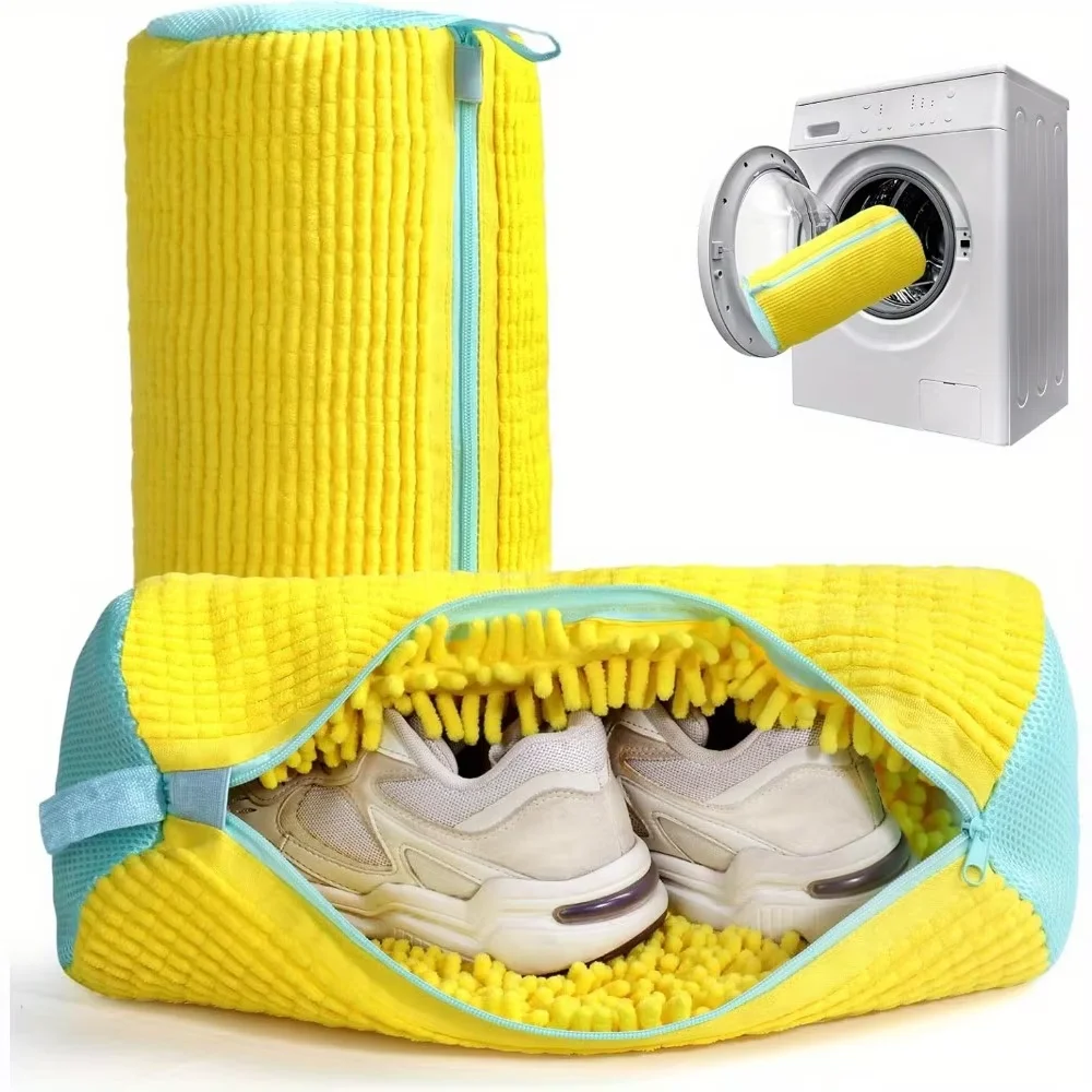 Washing Shoes Bag Padded Net Laundry Shoes Protector Fluffy fibers Polyester Washing Shoes Machine Laundry Bag Drying Bags
