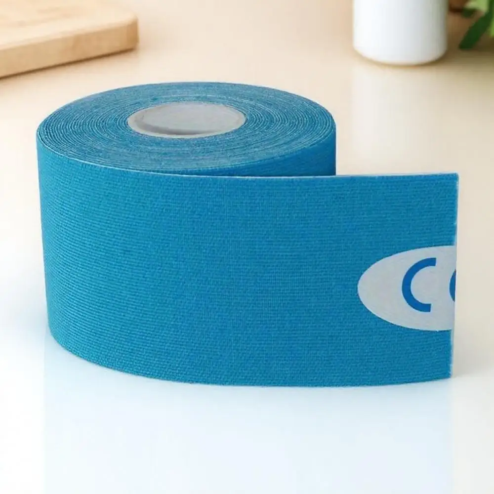 Kinesiologie-Tape, 5 m x 5 cm, Baumwolle, elastisch, selbstklebend, Muskelunterstützung zur Schmerzlinderung und Erholung bei Sport- und Fitnessaktivitäten Image