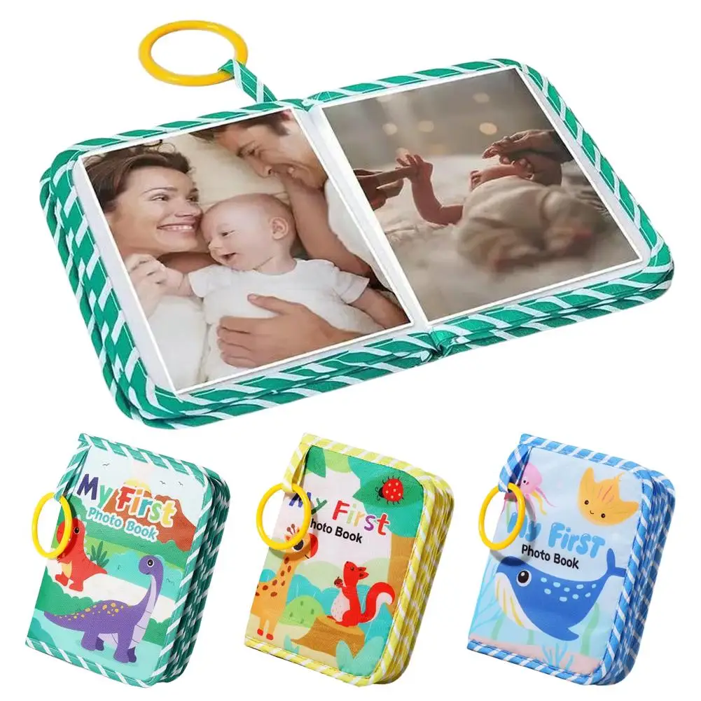 Baby-Fotoalbum, weiches Babybuch, erstes Jahr, Baby-Fotobuch, sicherer Spiegel, Familien-Erinnerungsbuch für Neugeborene, Fotoalben, Stoffbuch Image