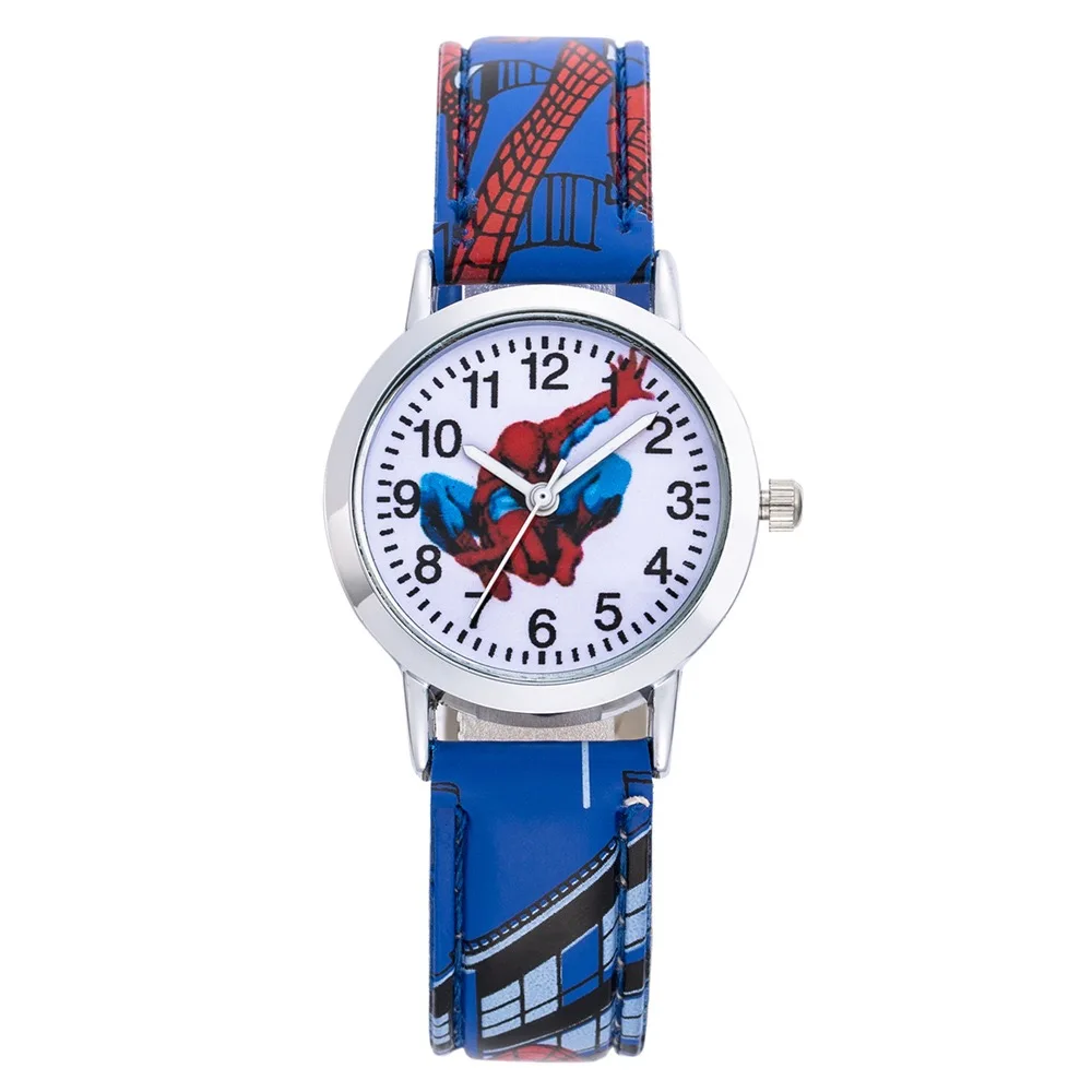 Orologi Disney Spider Man Orologio simpatico cartone animato Orologi per bambini Ragazzi Regalo di Natale Orologio al quarzo in pelle Orologi per bambini