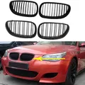 2 pezzi paraurti anteriore rene grill griglie da corsa nero lucido/opaco per BMW E60 E61 M5 5 serie 2003 2004 2005 2006 2007 2008 2009