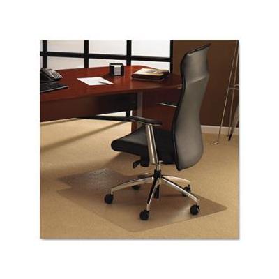 FLOORTEX Polycarbonate Chair Mat, 48 x 53, with Lip, Clear FLR1113423LR