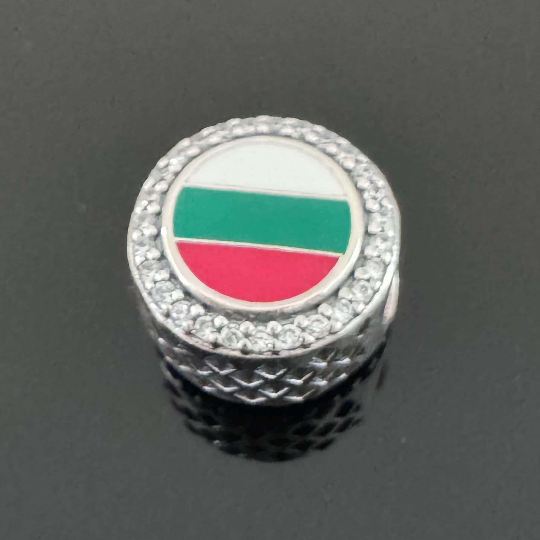 Un autentico ciondolo Pandora/ciondolo con perlina bandiera bulgara/ciondolo da viaggio per bracciale Pandora/vero ciondolo Pandora per donna/confezio