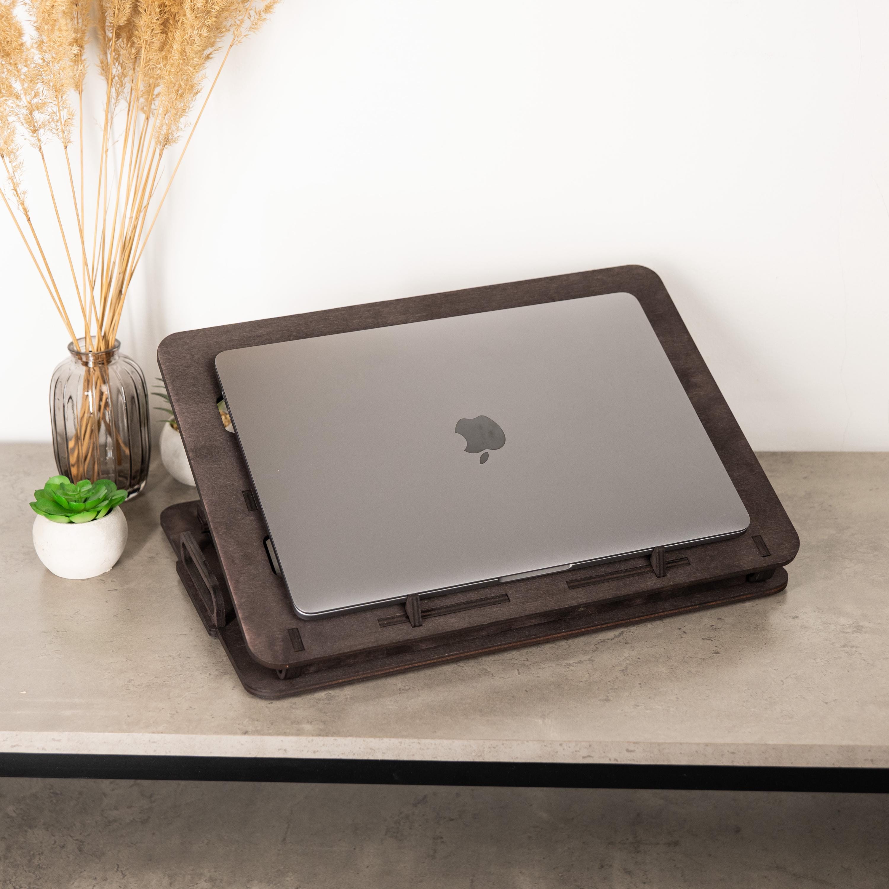 Supporto pieghevole in legno per laptop da scrivania, supporto per laptop, supporto per Macbook Pro, supporto per Macbook Air, accessori per laptop, i