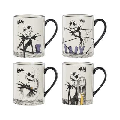 Lenox Set Of 4 Nightmare Before Christmas Mugs