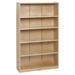 ECR4Kids Classic Bookcase, 60in, Adjustable Bookshelf, Natural Wood in Brown | 60 H x 12 W x 36 D in | Wayfair ELR-17102