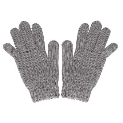 Strickhandschuhe MAXIMO, Baby, Gr. 5, grau (graumeliert), Strick, Wolle, unifarben, meliert, casual, Handschuhe, Fingerhandschuhe, Wolle, wärmend, atmungsaktiv Image