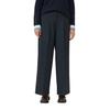 Bundfaltenhose S.OLIVER, Damen, Gr. 36, N-Gr, blau (navy), Web, Obermaterial: 70% Polyester, 26% Viskose, 4% Elasthan, meliert, casual, normal lang, Hosen, im Nadelstreifen-Look