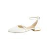 Riemchenballerina PAUL GREEN "Paul Green Ballerinas Glattleder", Damen, Gr. 38,5, weiß (ivory), Glattleder, elegant, Schuhe