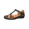 Keilsandalette PIKOLINOS "PIKOLINOS Sandalen Leder", Damen, Gr. 39, blau (navy), Leder, casual, Schuhe